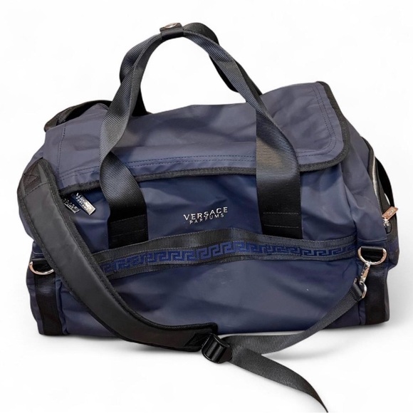 Versace For Man Faux Leather Duffle Backpack Weekender Travel Bag